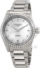 Longines Naisten kello L3.430.0.87.6 Conquest Valkoinen/Teräs Ø34 mm