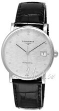 Longines Miesten kello L4.911.4.77.2 Elegant Hopea/Nahka Ø41 mm