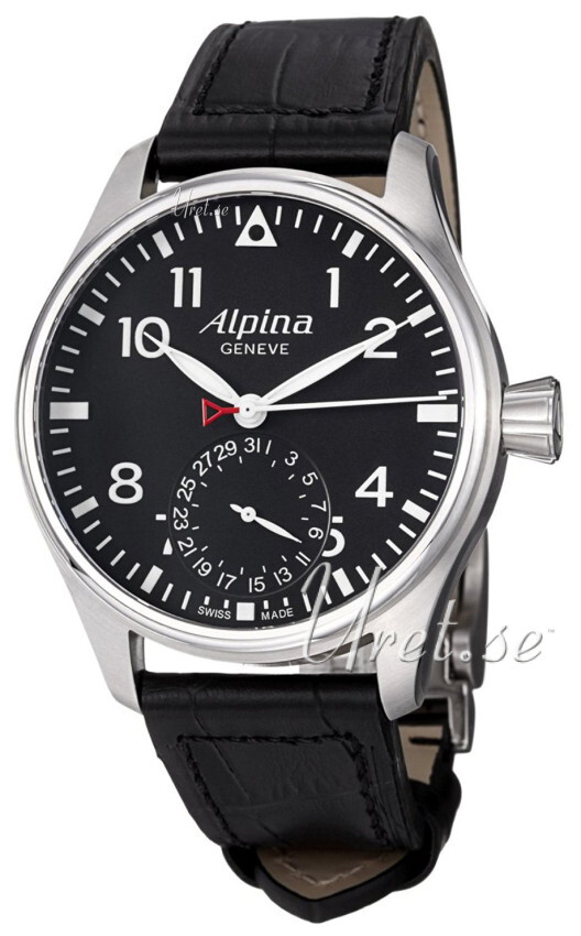 Alpina Miesten kello AL-710B4S6 Startimer Musta/Nahka Ø44 mm