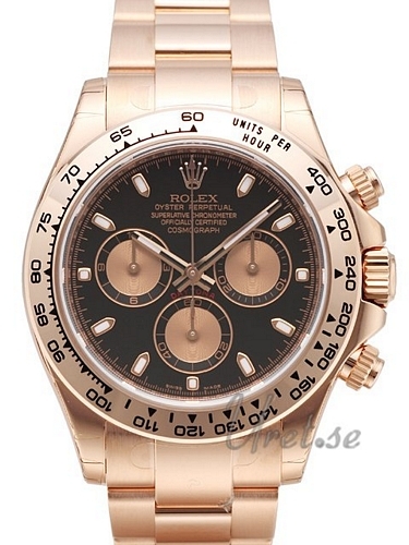 Rolex Miesten kello 116505-0002 Daytona Musta/18K punakultaa Ø40 mm