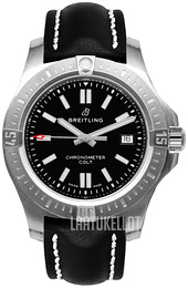 Breitling Colt Automatic Musta/Nahka Ø44 mm A17388101B1X1