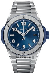 Hublot Big Bang 38mm Intergrated Time Only Sininen/Titaani Ø38 mm 457.NX.7170.NX
