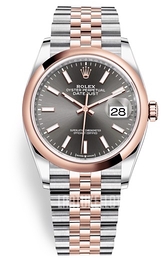 Rolex Harmaa/Teräs Ø36 mm 126201-0013