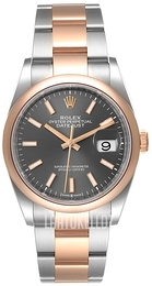 Rolex Harmaa/Teräs Ø36 mm 126201-0014