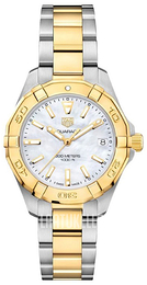 TAG Heuer Aquaracer Lady Valkoinen/18K keltakultaa Ø32 mm WBD1320.BB0320