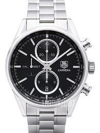 TAG Heuer Carrera Calibre 1887 Automatic Chronograph Musta/Teräs Ø41 mm CAR2110.BA0720