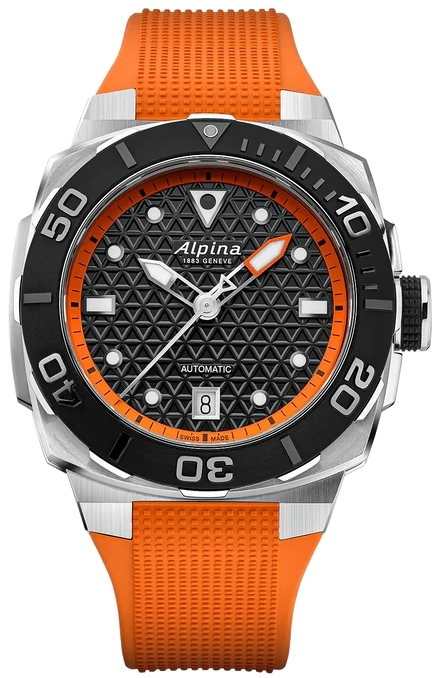 Alpina Miesten kello AL-525BO3VE6 Seastrong Diver Extreme Musta/Kumi