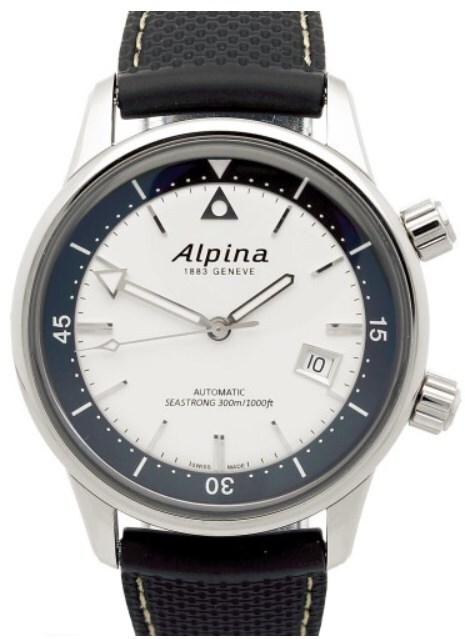 Alpina Miesten kello AL-525S4H6 Seastrong Hopea/Kumi Ø42 mm