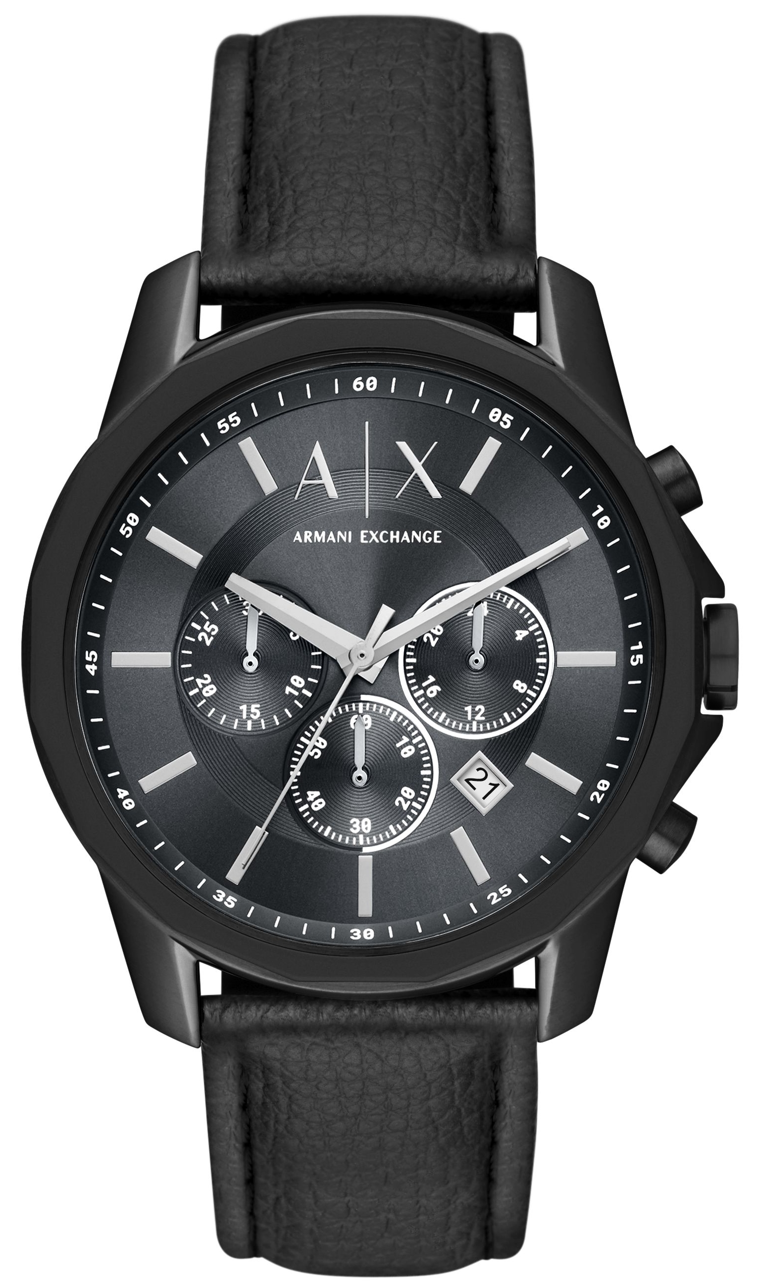 Armani Exchange Miesten kello AX1724 Banks Harmaa/Nahka Ø44 mm