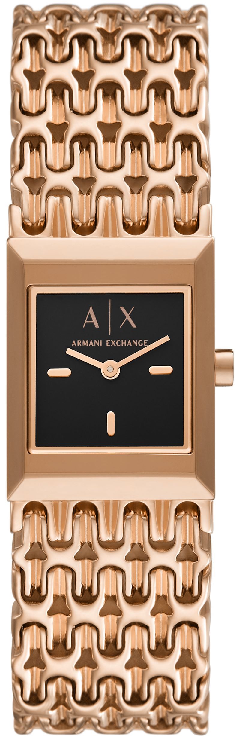 Armani Exchange Sarena Naisten kello AX5910 Musta/Punakultasävyinen