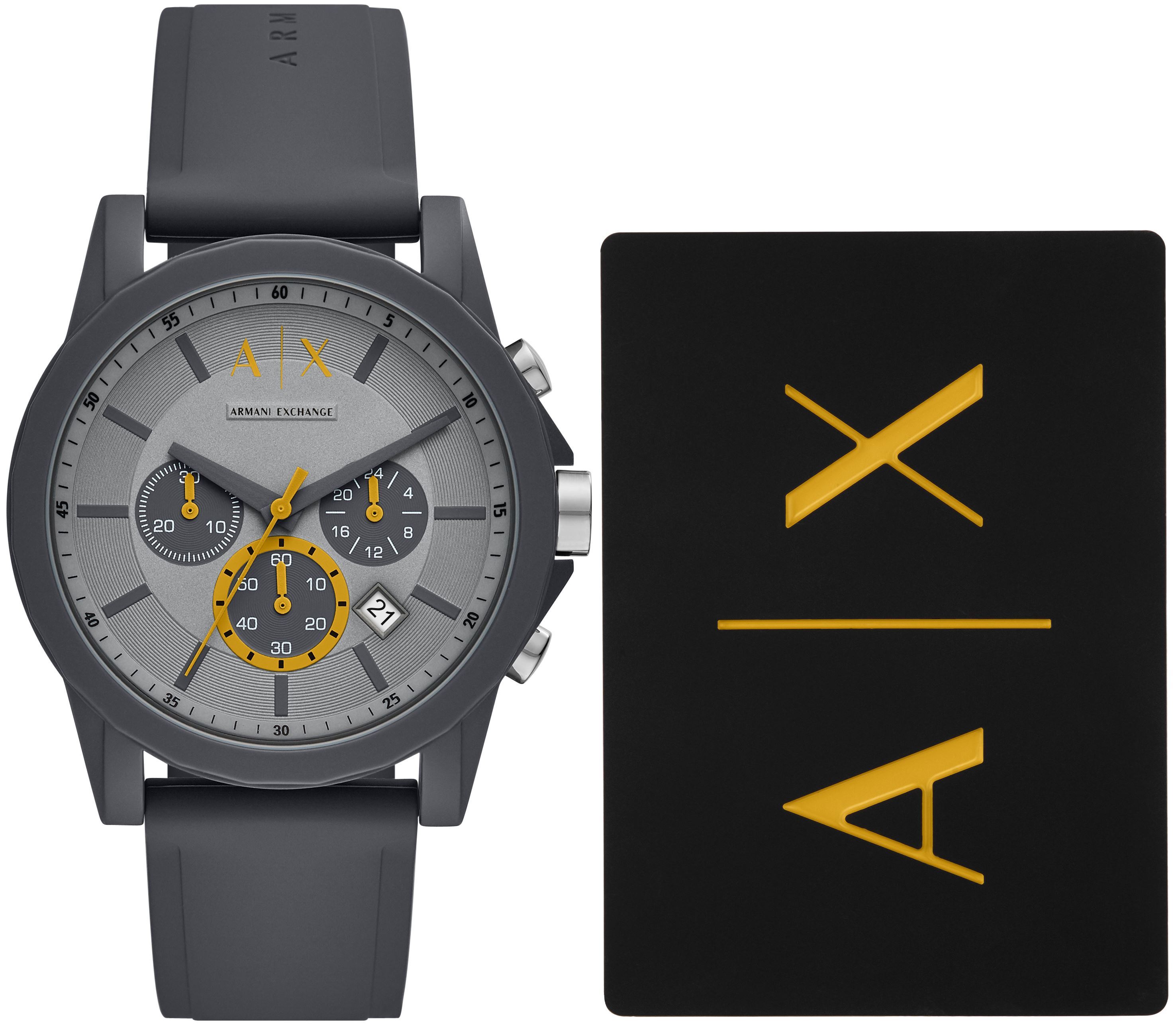 Armani Exchange Outerbanks Miesten kello AX7123 Harmaa/Kumi Ø44 mm