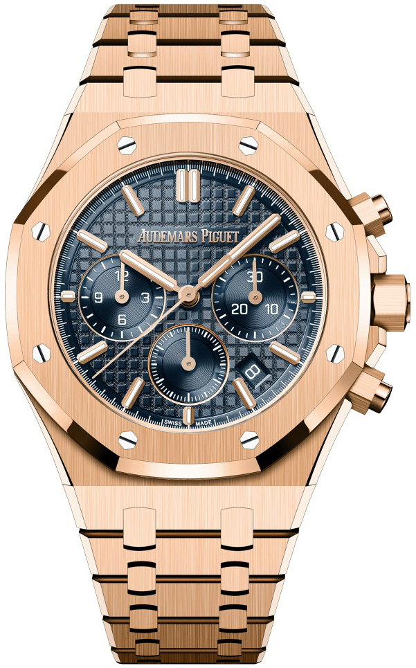 Audemars Piguet 26715OR.OO.1356OR.01 Royal Oak Sininen/18K punakultaa