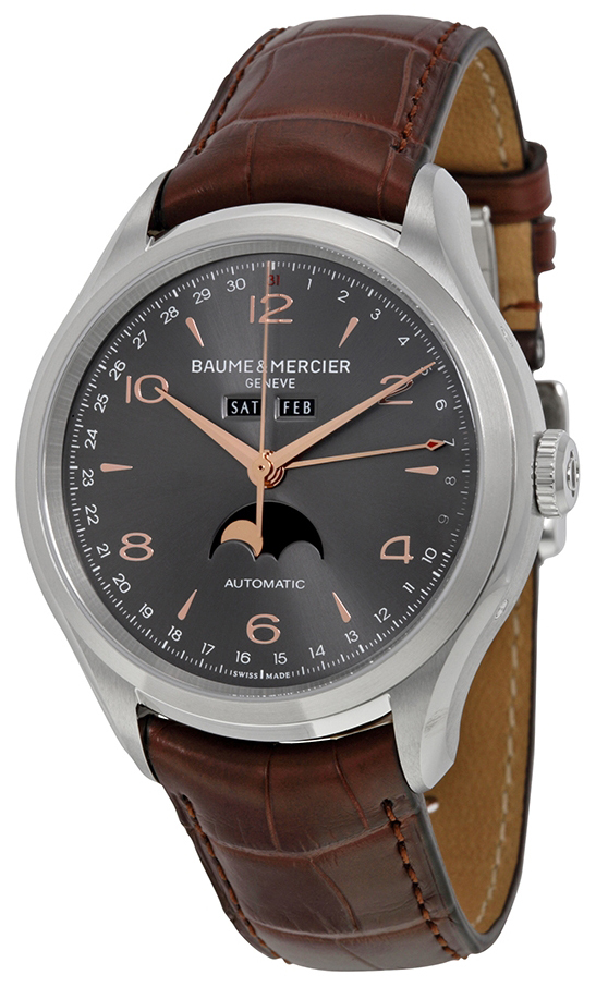 Baume & Mercier Miesten kello 10213 Clifton Harmaa/Nahka Ø43 mm