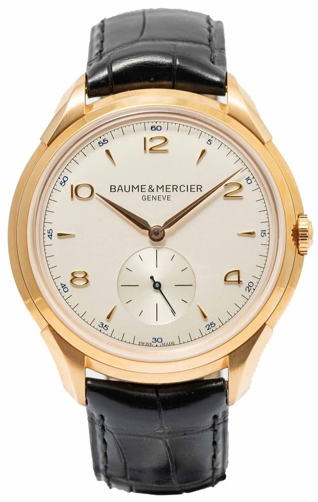 Baume & Mercier Miesten kello M0A10060 Clifton Hopea/Nahka Ø42 mm