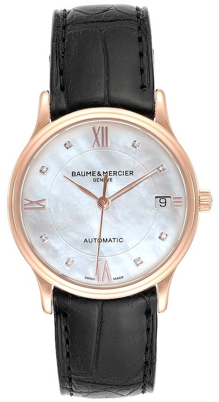 Baume & Mercier Miesten kello MOA10077 CLASSIMA Hopea/Nahka Ø33