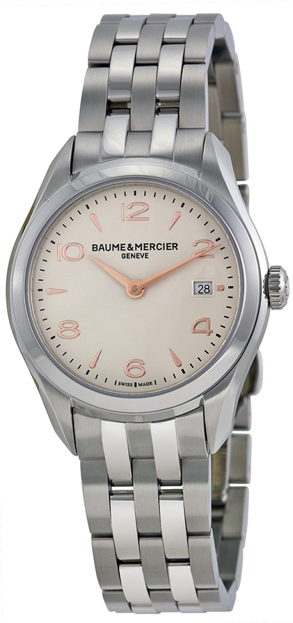 Baume & Mercier Naisten kello M0A10175 Clifton Hopea/Teräs Ø30