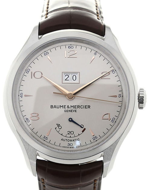 Baume & Mercier Miesten kello M0A10205 Clifton Hopea/Nahka Ø43 mm