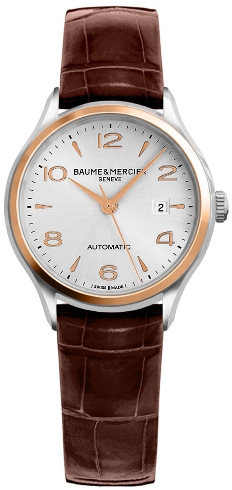 Baume & Mercier Naisten kello M0A10208 Clifton Hopea/Nahka Ø30 mm