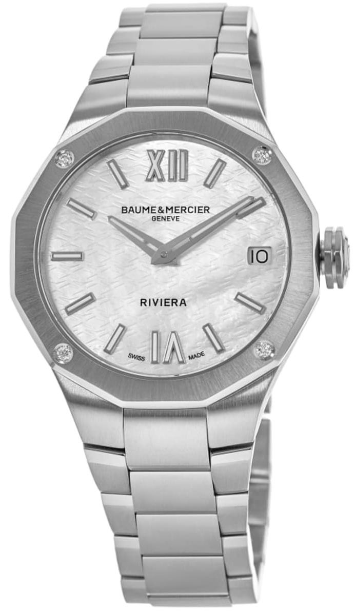 Baume & Mercier Naisten kello M0A10729 Riviera Hopea/Teräs Ø33