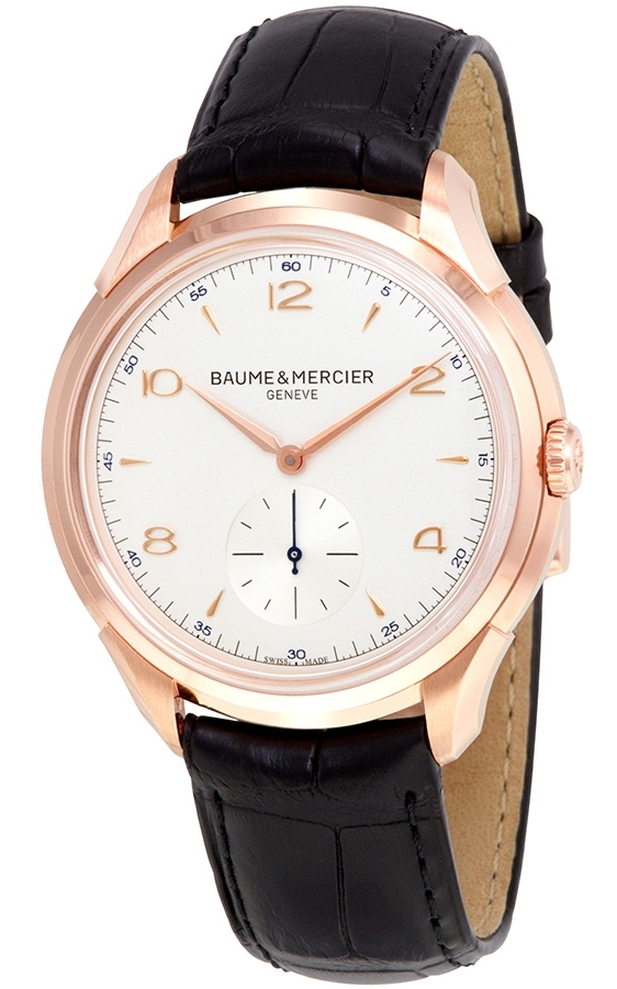 Baume & Mercier Miesten kello MOA10060 CLIFTON Hopea/Nahka Ø42 mm