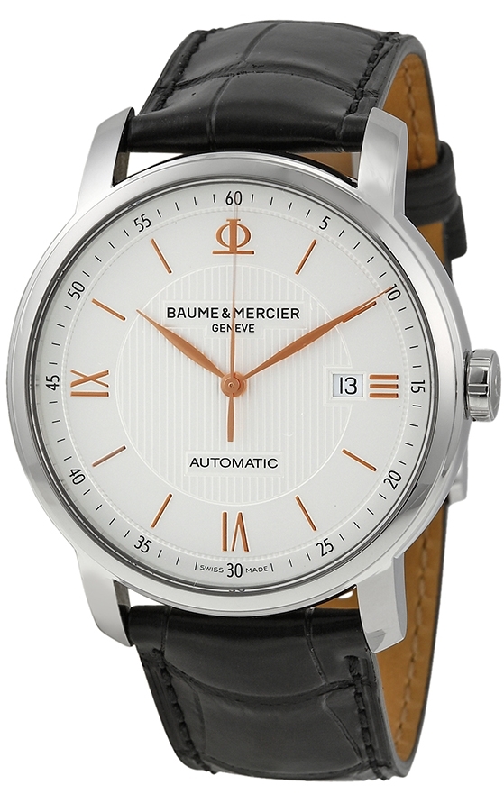 Baume & Mercier Miesten kello MOA10075 CLASSIMA Hopea/Nahka Ø42