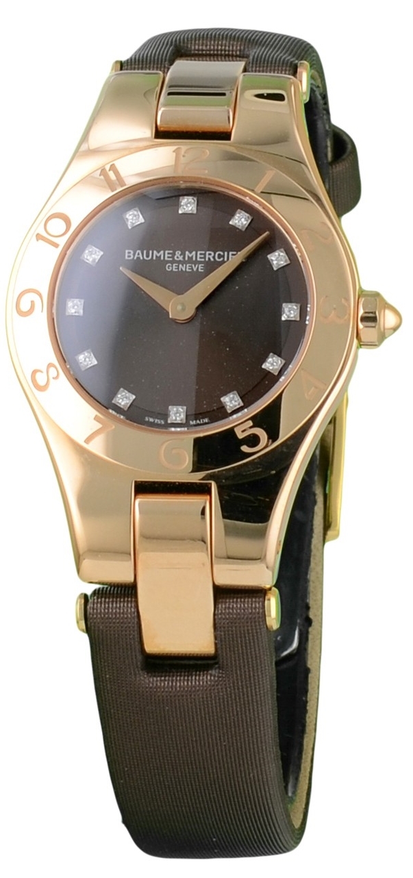 Baume & Mercier Naisten kello MOA10090 LINEA Ruskea/Satiini Ø26