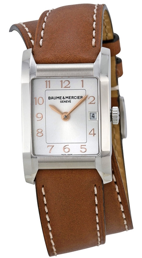 Baume & Mercier Naisten kello MOA10110 HAMPTON Hopea/Nahka