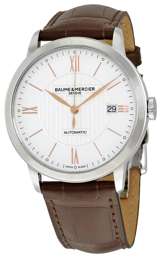 Baume & Mercier Miesten kello MOA10263 Classima Hopea/Nahka Ø40