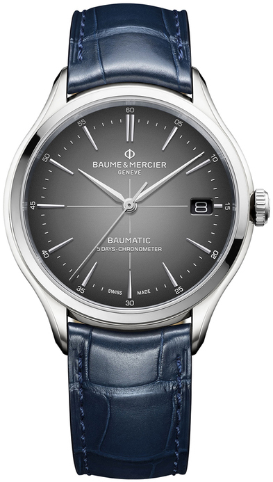 Baume & Mercier Miesten kello MOA10550 Clifton Harmaa/Nahka Ø40