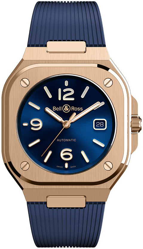 Bell & Ross Miesten kello BR05A-BLU-PG/SRB Br 05 Sininen/Kumi