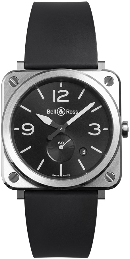 Bell & Ross BRS-BLC-ST Br S Quartz Musta/Kumi