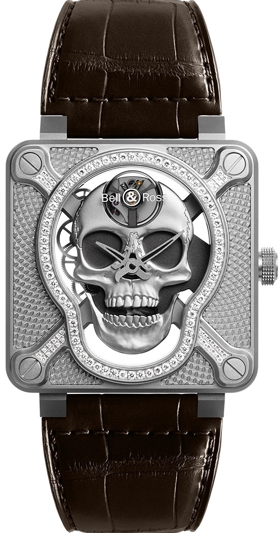 Bell & Ross Miesten kello BR01-SKULL-SK-LGD BR 01 Laughing Skull