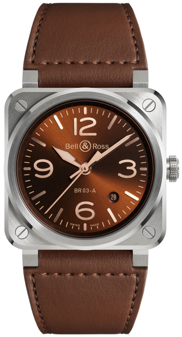 Bell & Ross Miesten kello BR03A-GH-ST/SCA BR 03 Golden Heritage