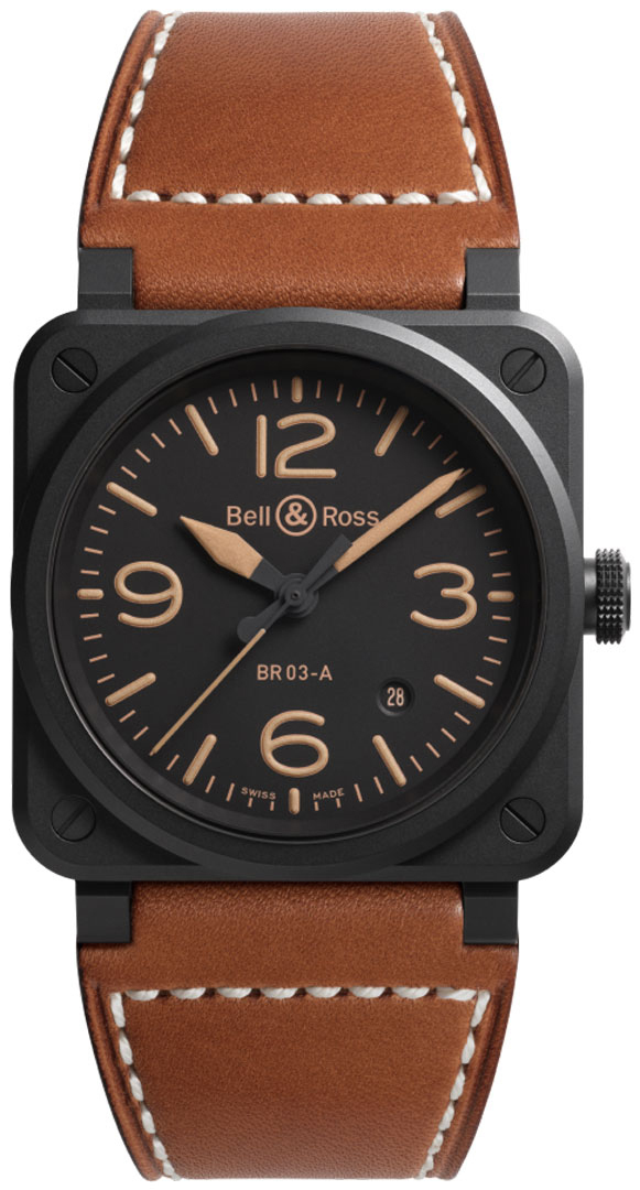 Bell & Ross Miesten kello BR03A-HER-CE/SCA BR 03 Heritage