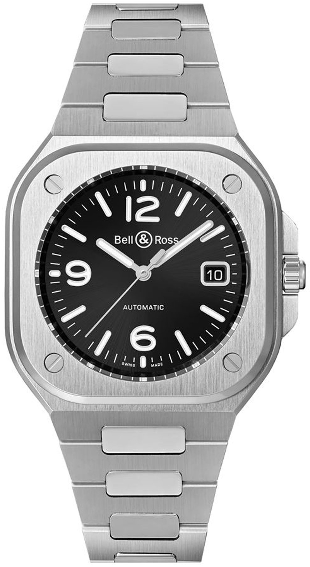 Bell & Ross Miesten kello BR05A-BL-ST/SST Br 05 Musta/Teräs