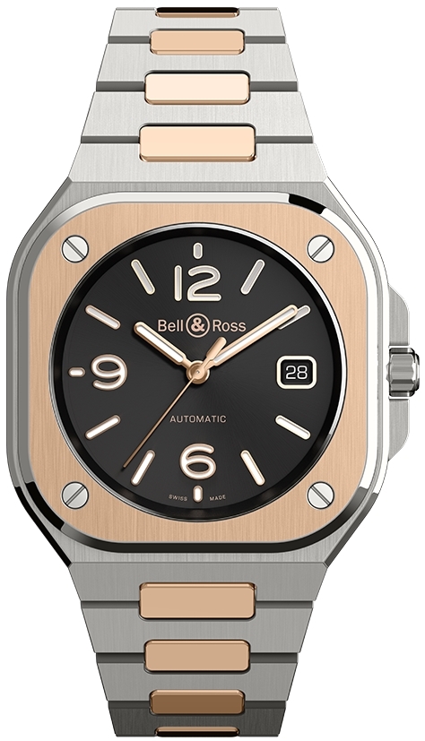 Bell & Ross Miesten kello BR05A-BL-STPG/SSG BR 05 Musta/18K