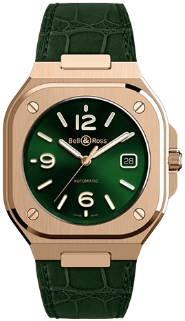 Bell & Ross Miesten kello BR05A-GN-PG/SCR BR 05 Vihreä/Kumi Ø40