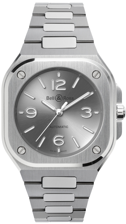 Bell & Ross BR05A-S-GR-ST/SST BR 05 Harmaa/Teräs Ø36 mm