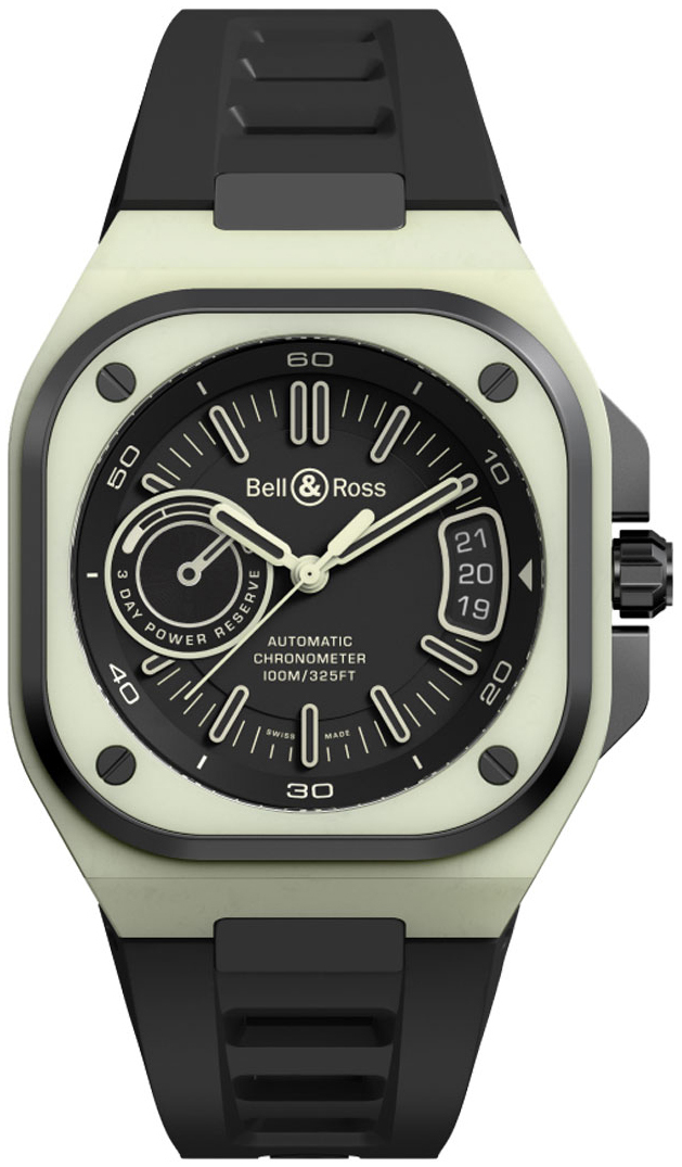 Bell & Ross Miesten kello BRX5R-LUM-TC/SRB BR-X5 Green Lum