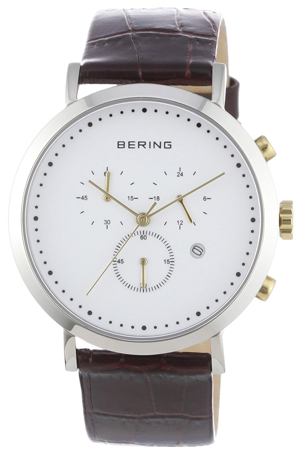 Bering Classic Miesten kello 10540-534 Valkoinen/Nahka Ø40 mm