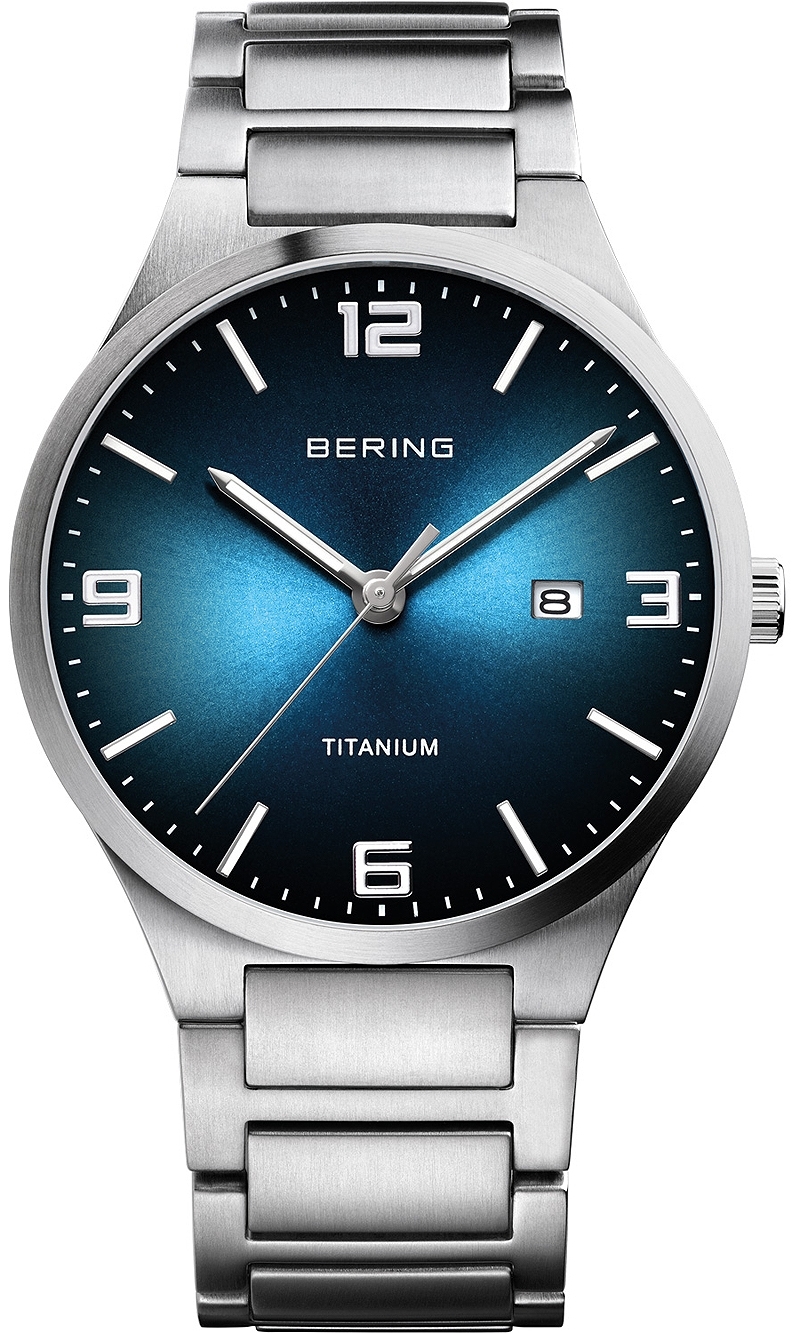 Bering Miesten kello 15240-777 Titanium Sininen/Titaani Ø40 mm