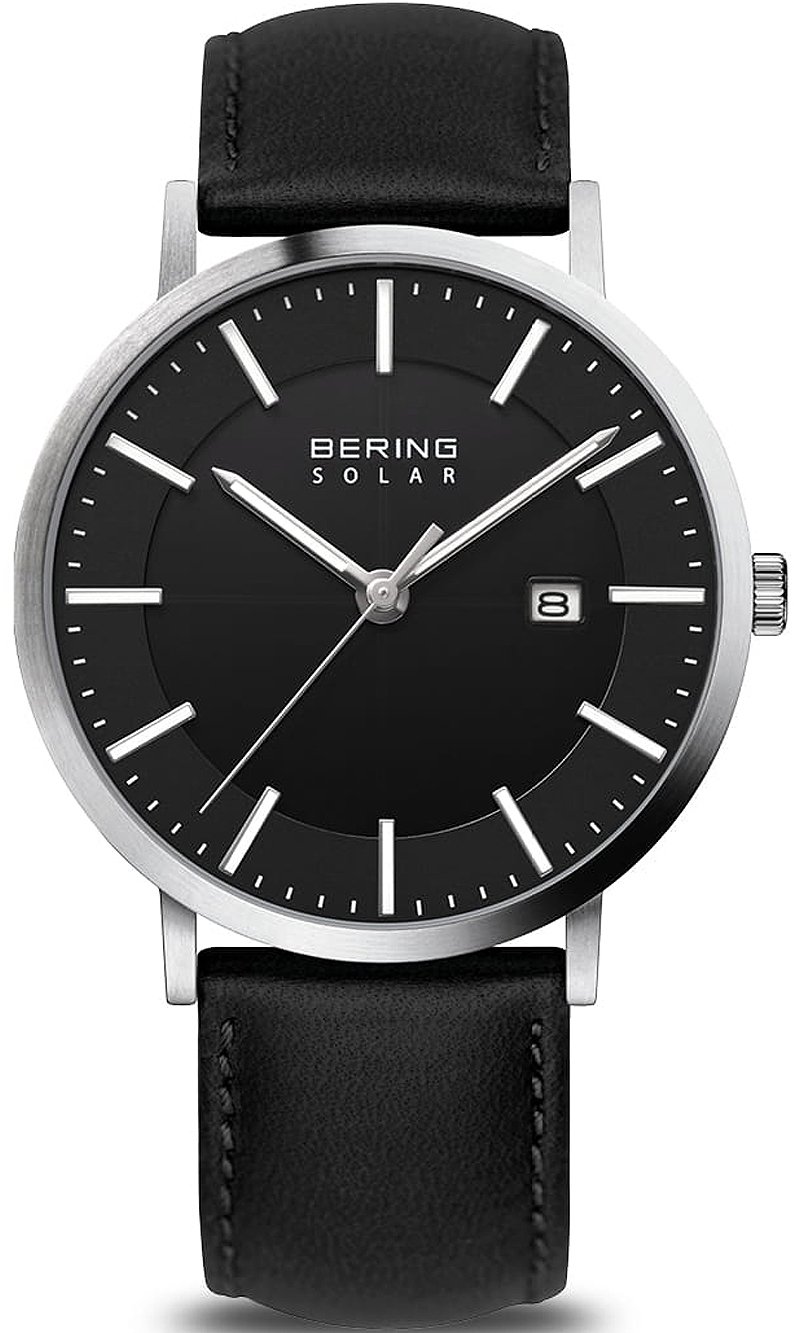 Bering Miesten kello 15439-402 Solar Musta/Nahka Ø40 mm