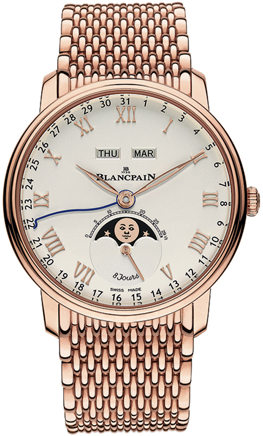 Blancpain Miesten kello 6639-3642-MMB Villeret Kerma/18K punakultaa