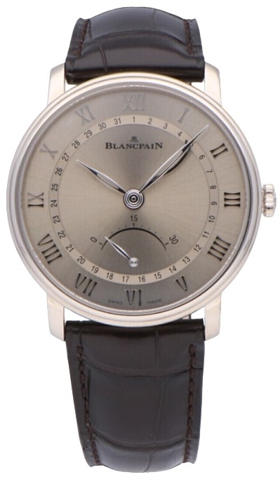 Blancpain Miesten kello 6653Q-1504-55A Villeret Harmaa/Nahka Ø40 mm