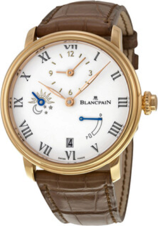 Blancpain Villeret Miesten kello 6661-3631-55B Valkoinen/Nahka Ø42 mm