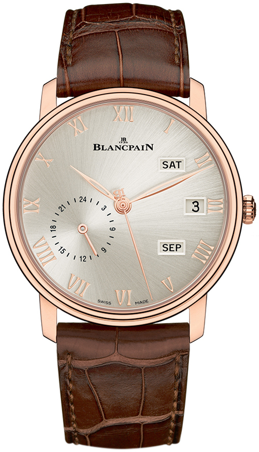 Blancpain Miesten kello 6670A-3642-55B Villeret Hopea/Nahka Ø40 mm