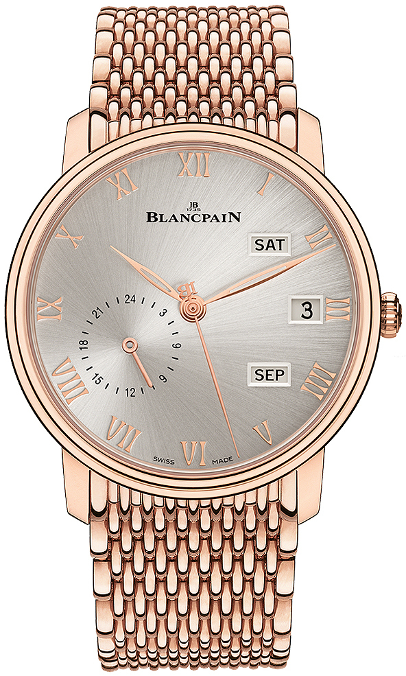 Blancpain Miesten kello 6670A-3642-MMB Villeret Hopea/18K punakultaa