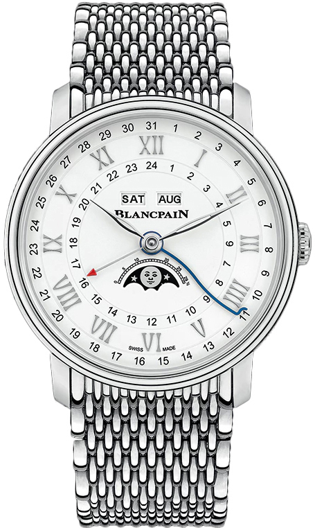 Blancpain Miesten kello 6676-1127-MMB Villeret Valkoinen/Teräs Ø40