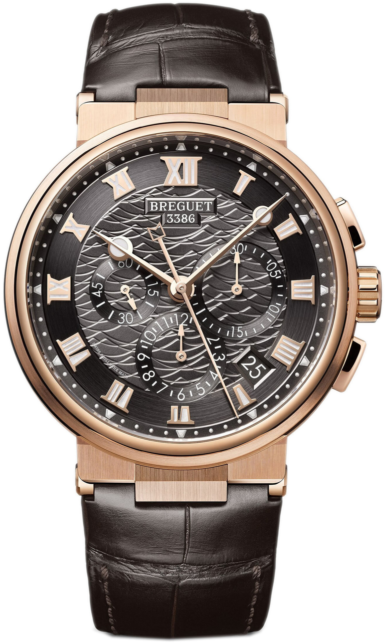 Breguet Miesten kello 5527BR-G3-9WV Marine Harmaa/Nahka Ø42.3 mm