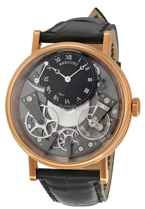 Breguet Miesten kello 7057BR-G9-9W6 Tradition Luurankokello/Nahka